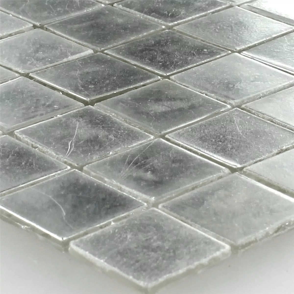 Mosaikkfliser Trend-Vi Glass Hvit Gull 24 Karat 1x1cm