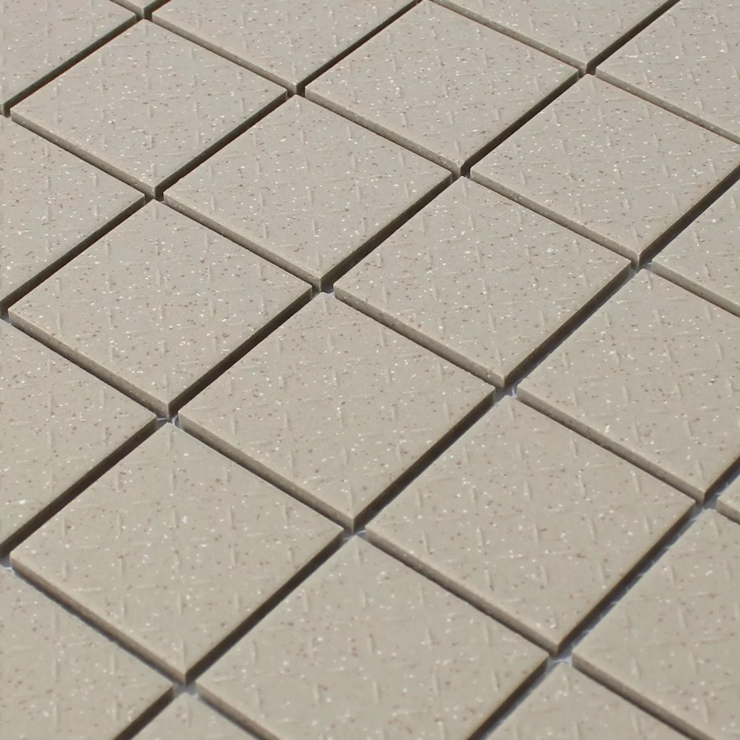 Mosaikkfliser Keramikk Beige Flekkete Frostet R11