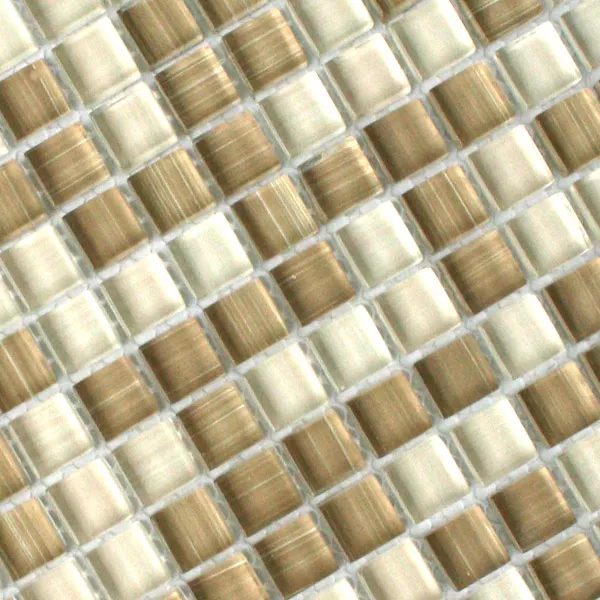 Mønster fra Glass Mosaikk Fliser Beige