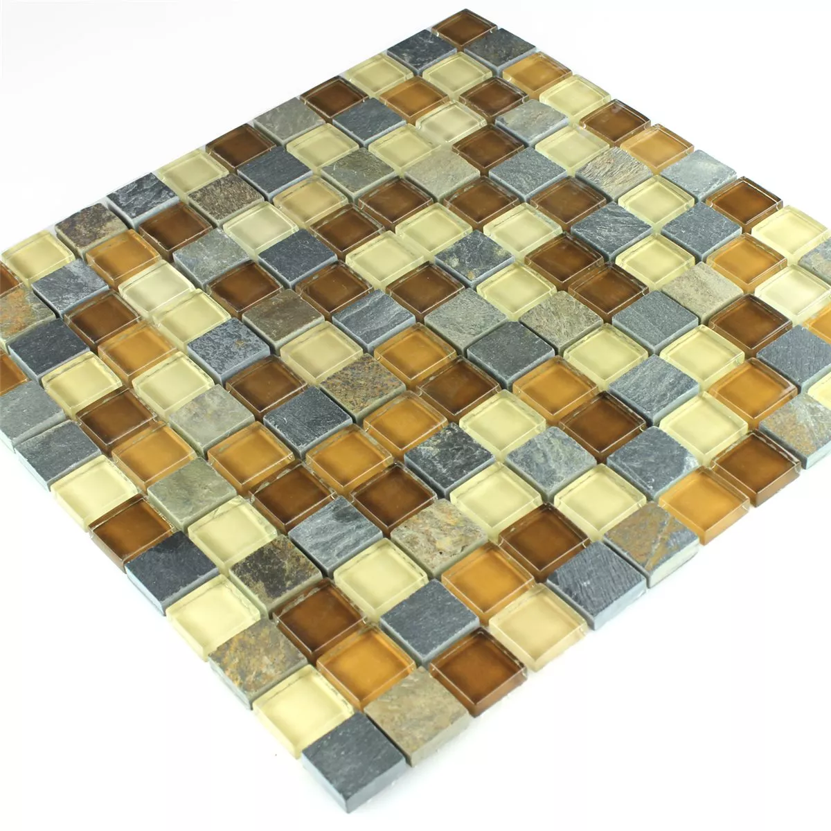 Mønster fra Mosaikkfliser Glass Naturstein Beige