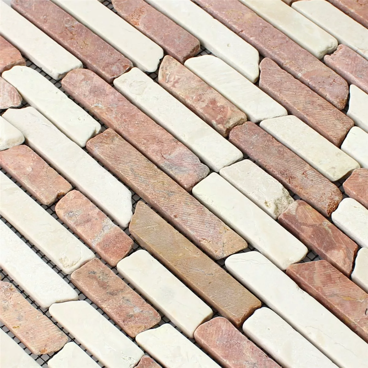 Mosaikkfliser Marmor Rosso Cream