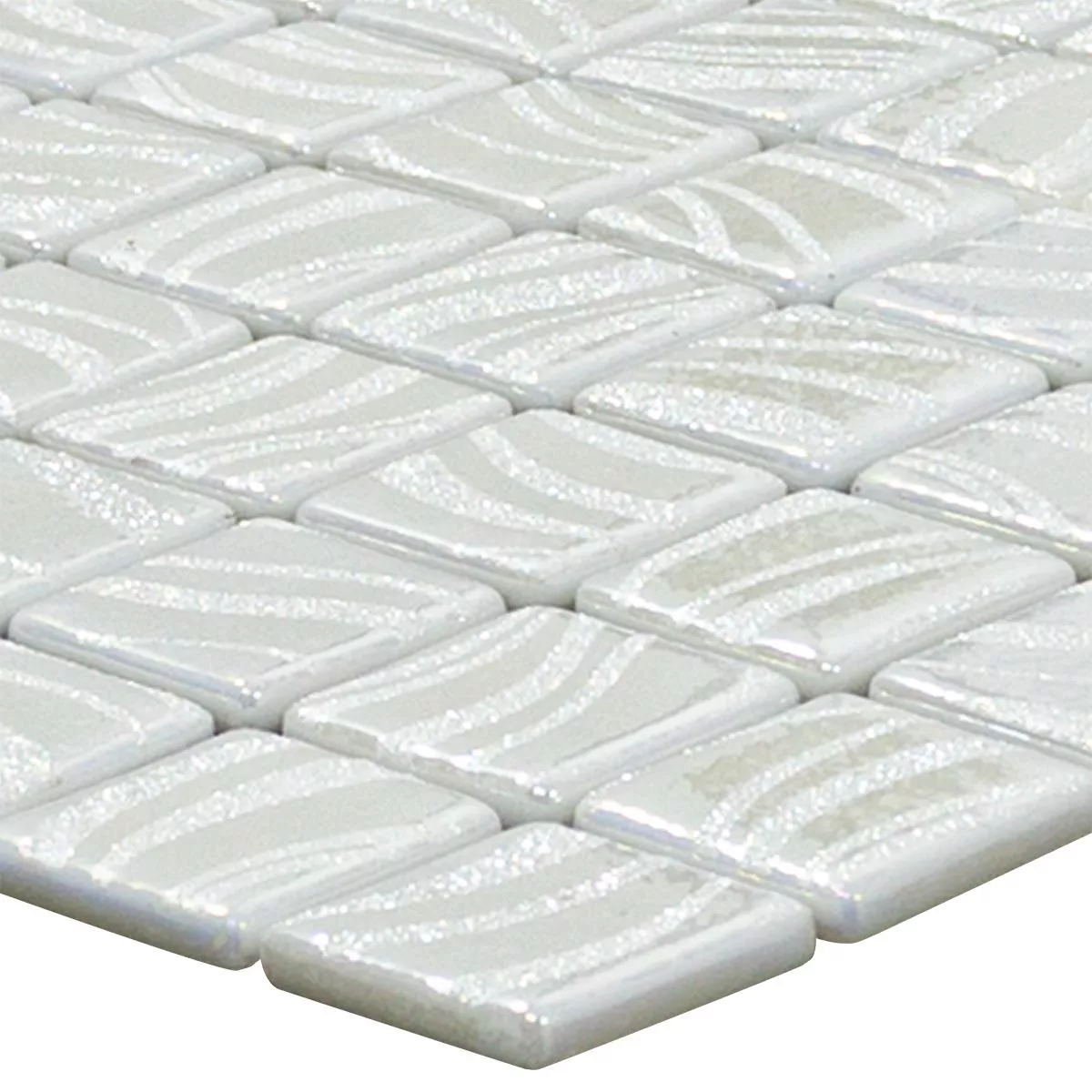 Glass Svømmebasseng Mosaikk Marisburg Hvit Glitter Glass Svømmebasseng Mosaikk Marisburg Hvit Glitter