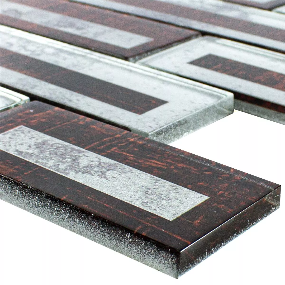 Glass Mosaikk Fliser Romans 2D Effekt Brun Glass Mosaikk Fliser Romans 2D Effekt Brun