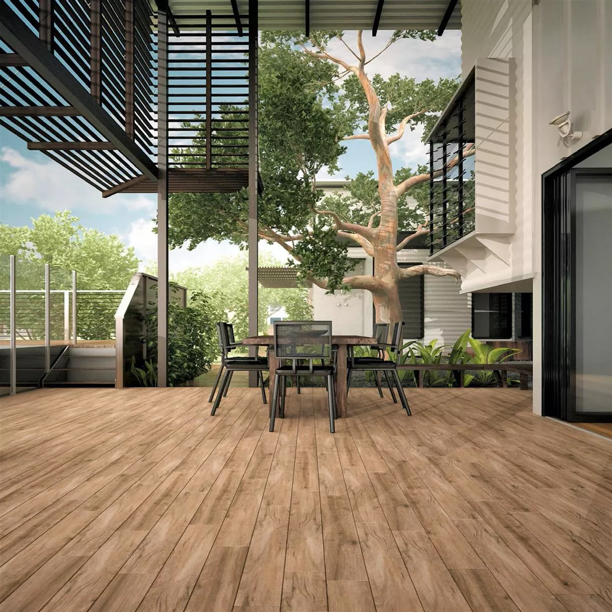 Mønster Terrasseheller Starwood Tre Utseende Oak 60x60cm