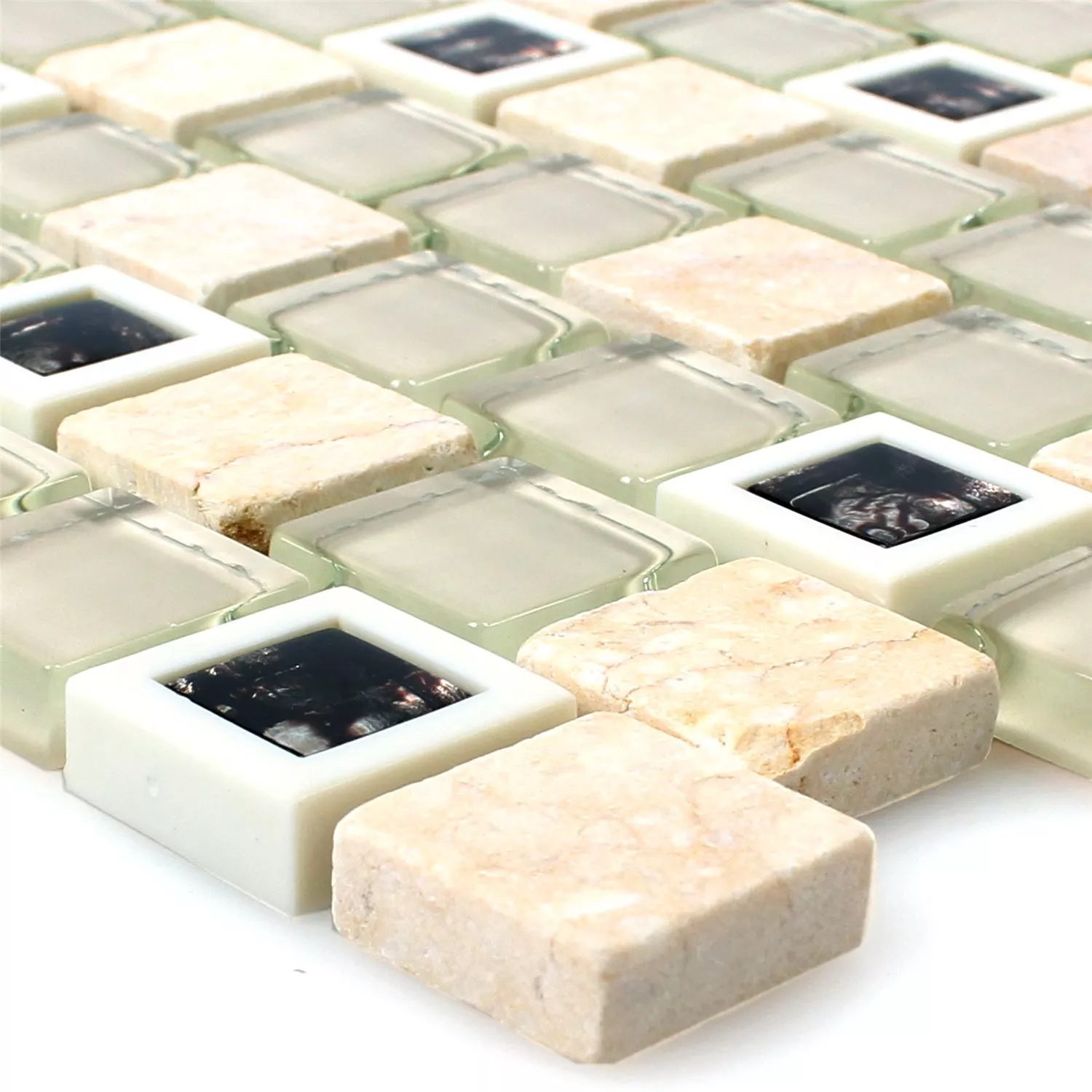 Glass Plast Natursteinmosaikk Historico Beige Mix