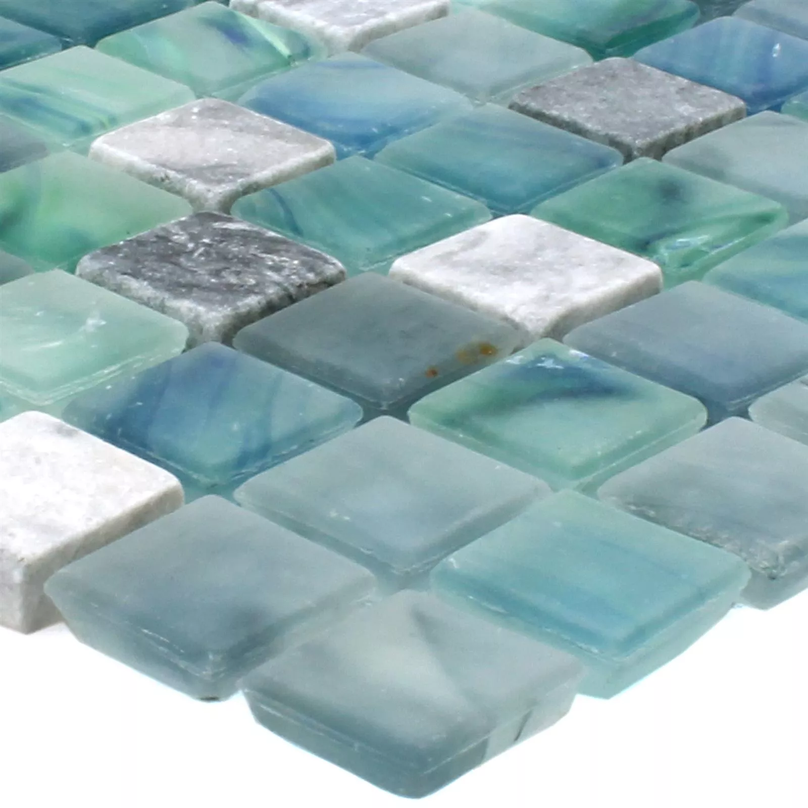Mosaikkfliser Mayon Glass Marmor Mix Grønn Innsjø Mosaikkfliser Mayon Glass Marmor Mix Grønn Innsjø