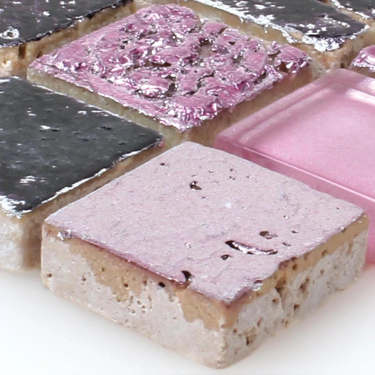 Mønster fra Mosaikkfliser Glass Harpiks Naturstein Rosa Mix