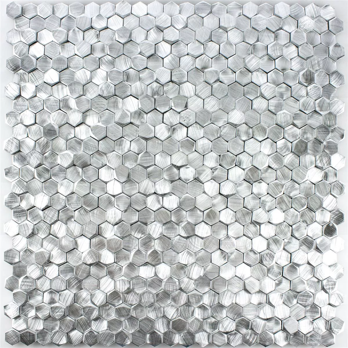 Aluminium Metall Mosaikkfliser McAllen Sølv