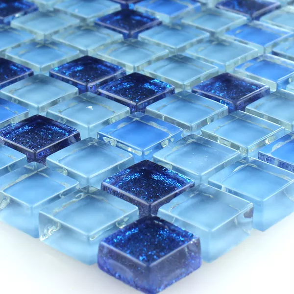 Glass Mosaikk Fliser Bl Glitter 15x15x8mm TG12147m glass-mosaikk-fliser-bl-glitter-15x15x8mm-tg12147m