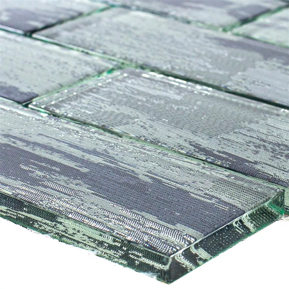 Glass Mosaikk Fliser Troja Sølv Glass Mosaikk Fliser Troja Sølv