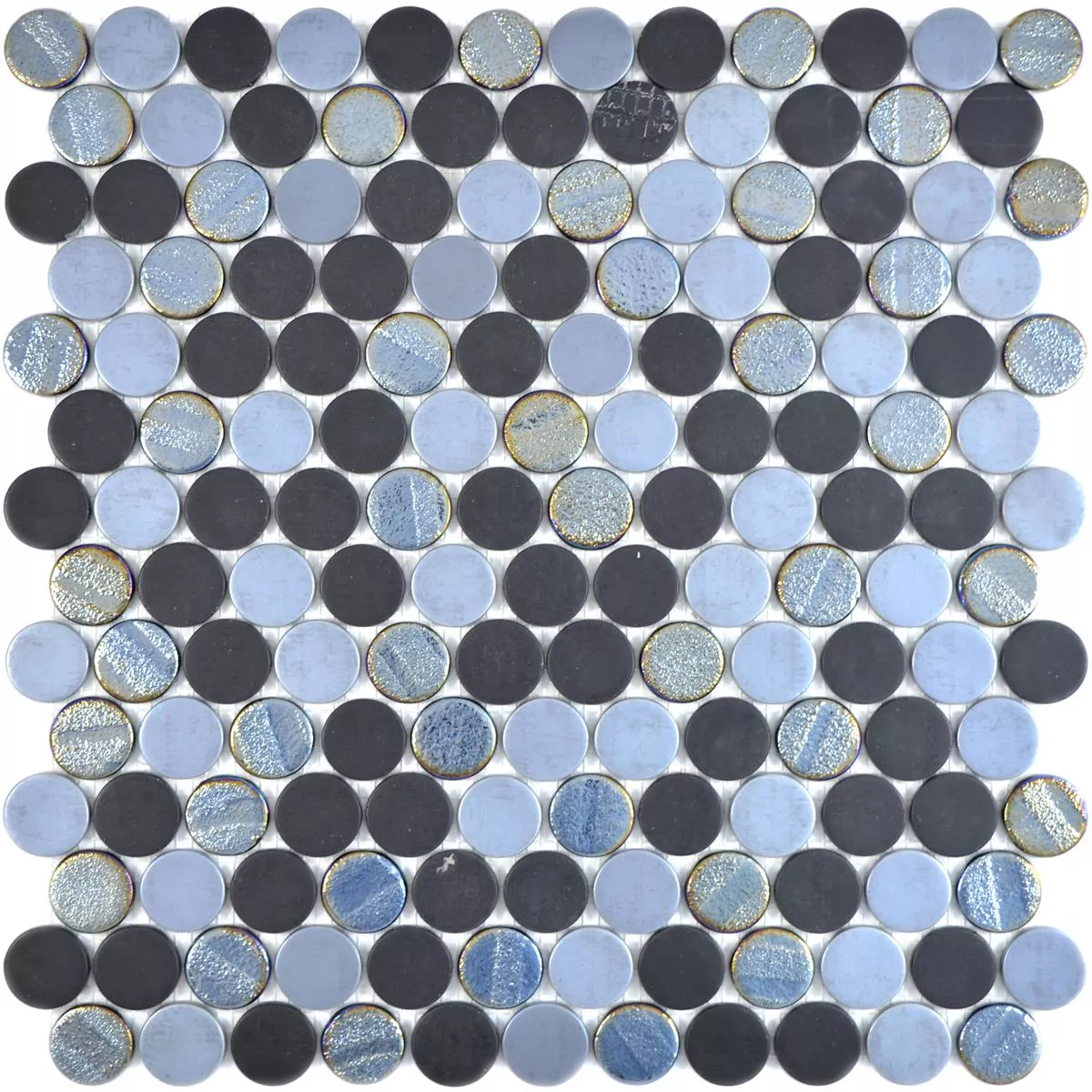 Glass Mosaikk Fliser Albany Rundt Color Mix