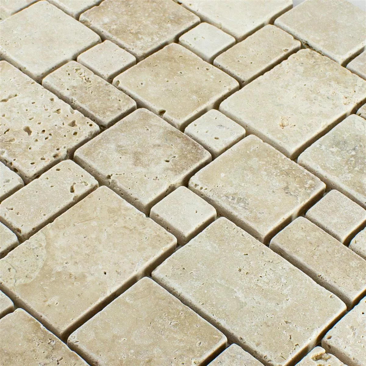 Naturstein Travertin Mosaikkfliser LaGrange Beige