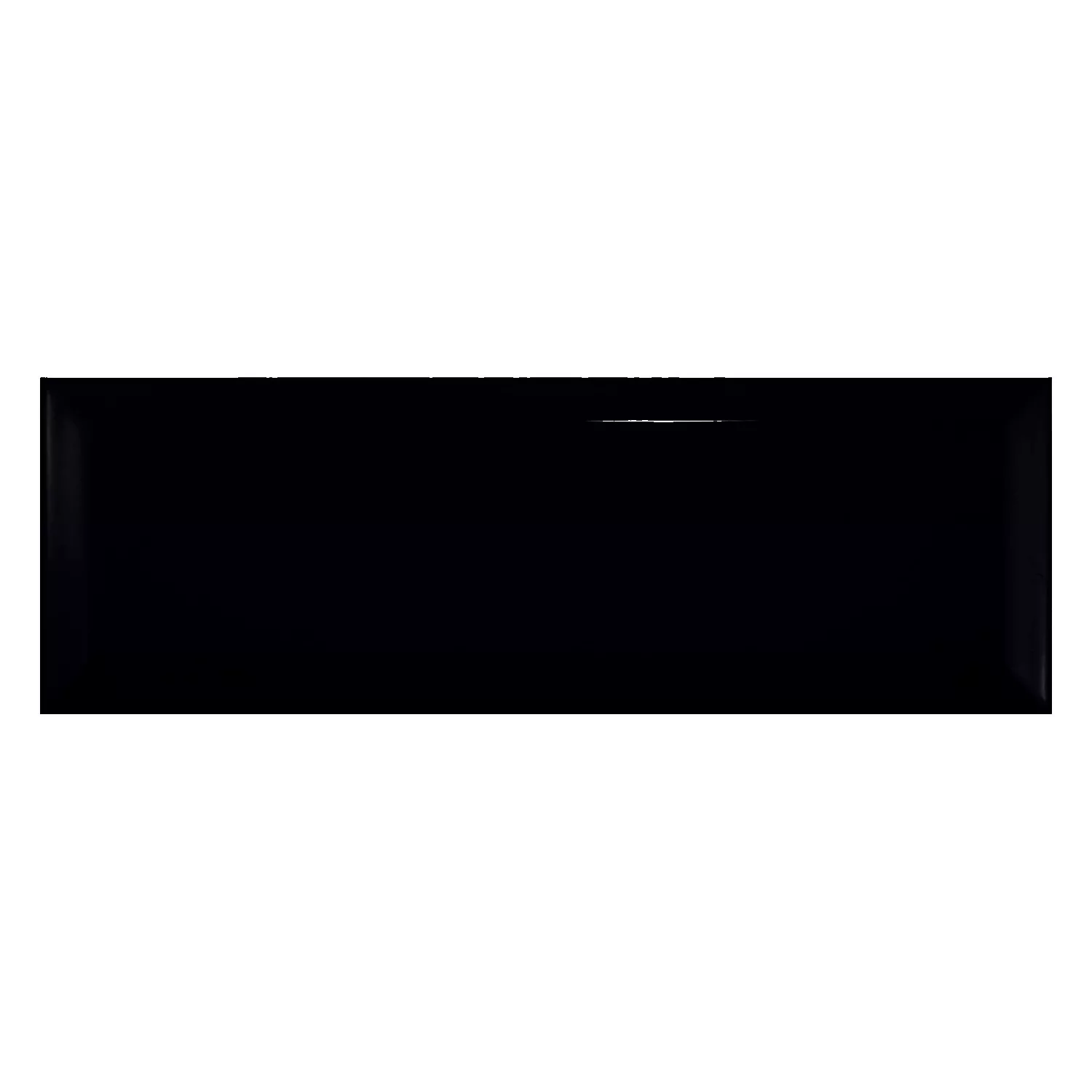 Metro flis Svart Glitrende 10x30 cm Fasett El Paso Negro