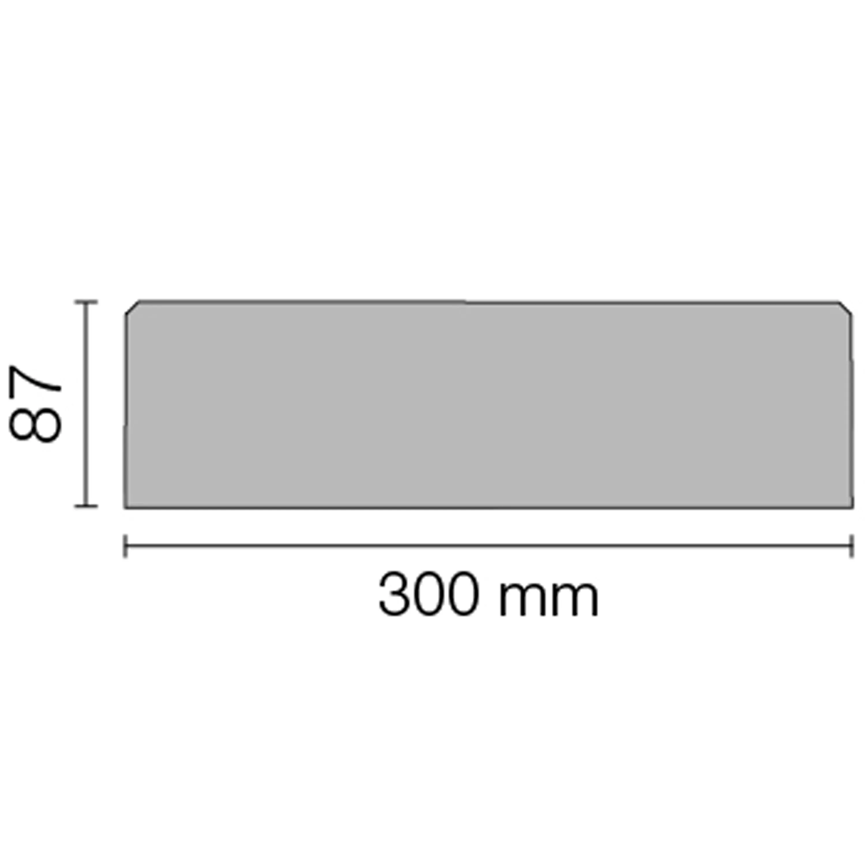 Nisje vegghylle Schlüter rektangel 30x8,7cm Curve Graphite