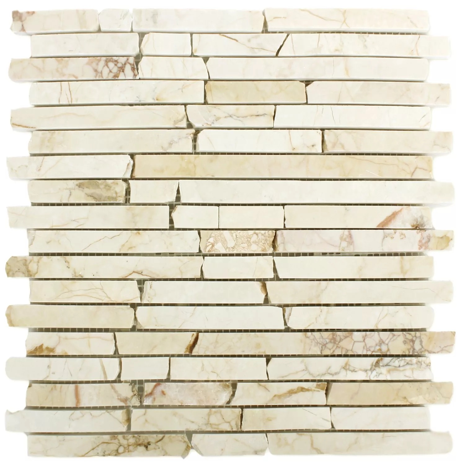 Marmor Brick Mosaikkfliser Golden Cream Polert