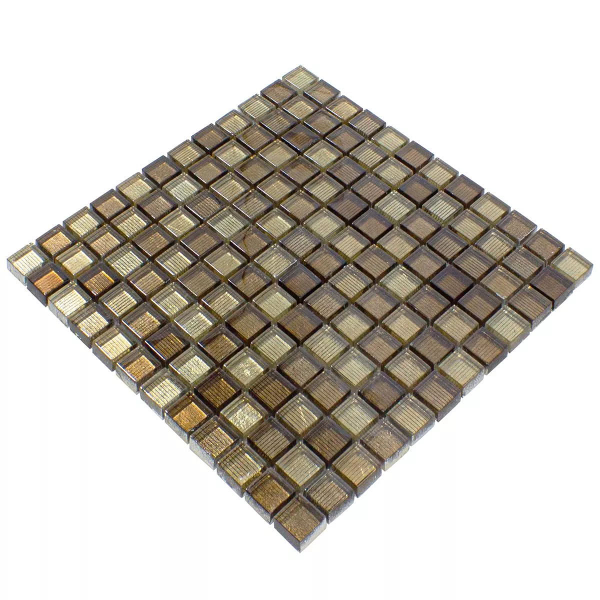 Glass Mosaikk Fliser Tyson Strukturert Bronse