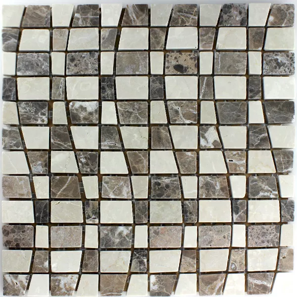 Mosaikkfliser Marmor Bølge Castano Beige