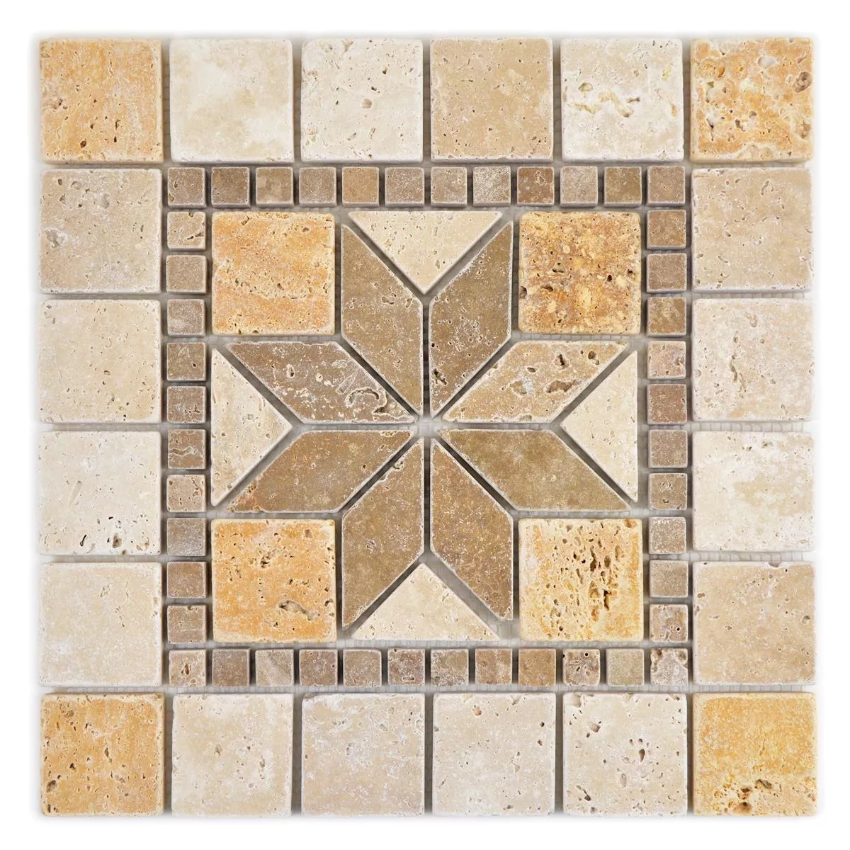 Naturstein Rosone Volney Beige Brun Gull 30x30cm Naturstein Rosone Volney Beige Brun Gull 30x30cm