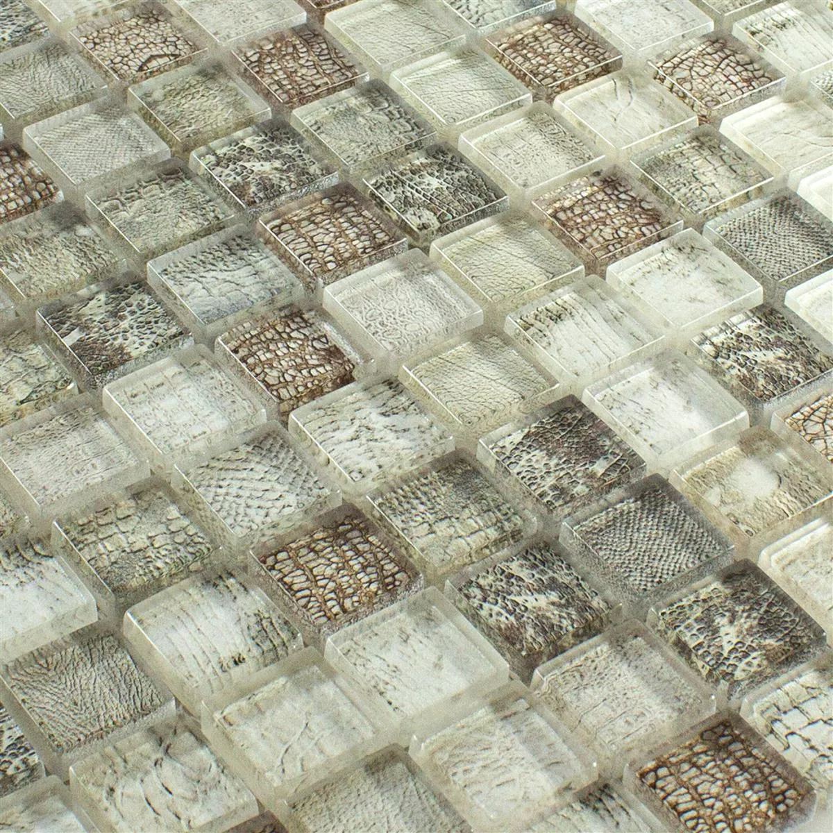 Glass Mosaikk Fliser Python Beige 23