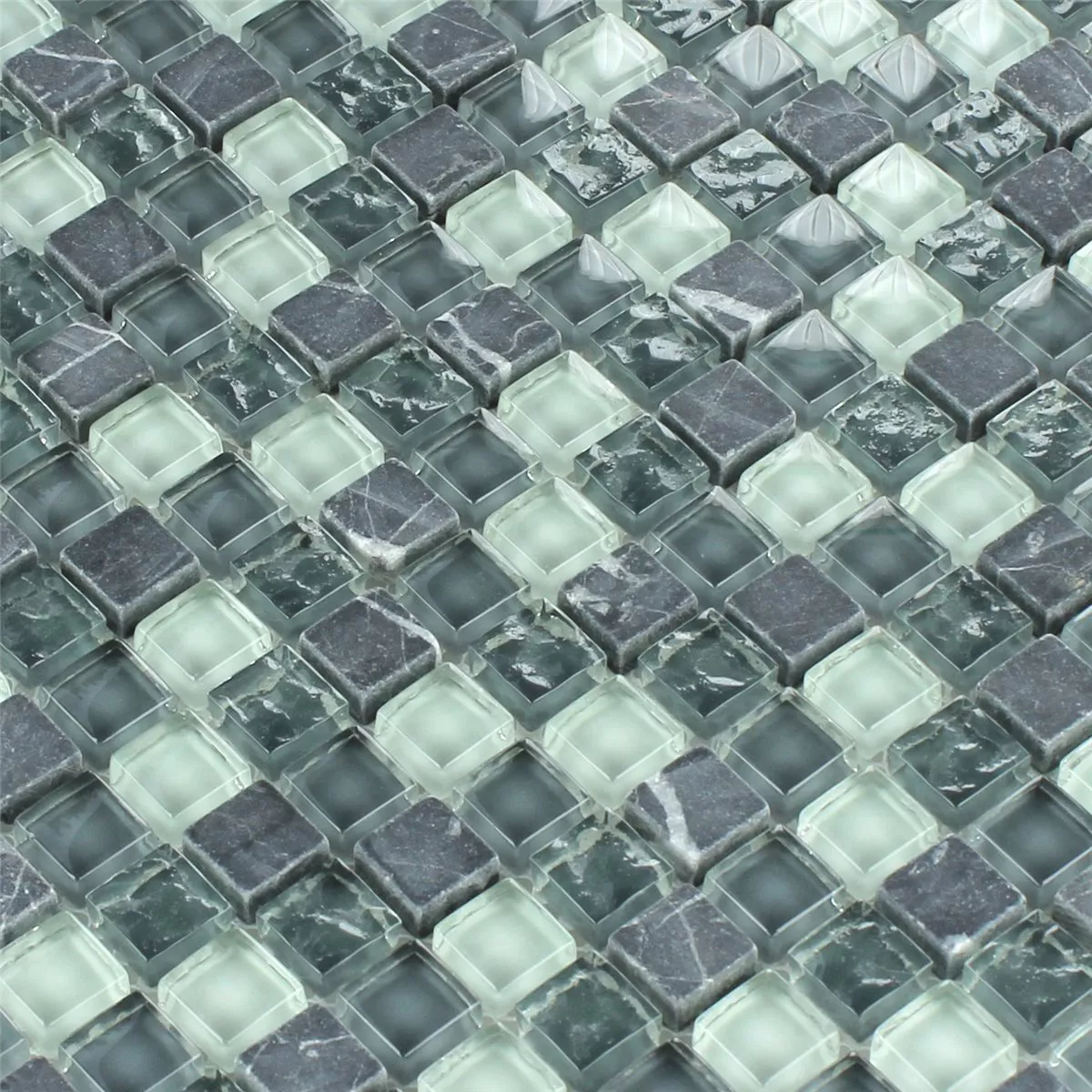 Mosaikkfliser Glass Marmor Grå Mix