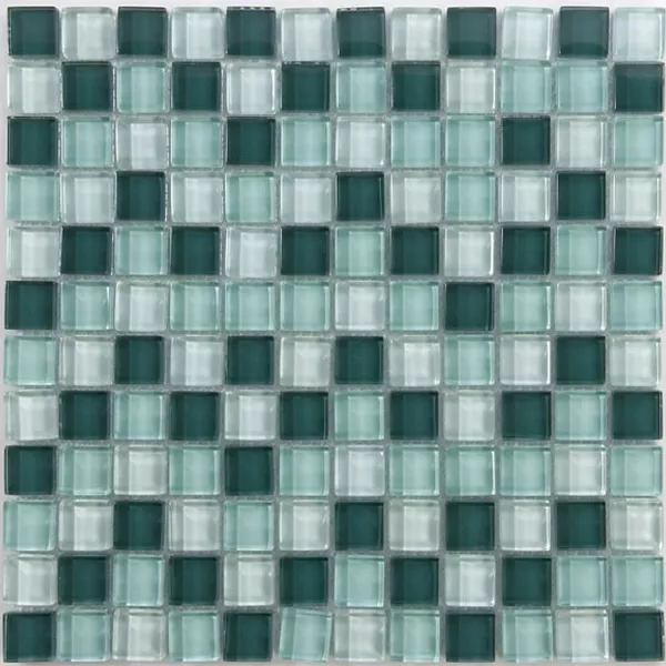 Glass Mosaikk Fliser 23x23x8mm Grønn Mix