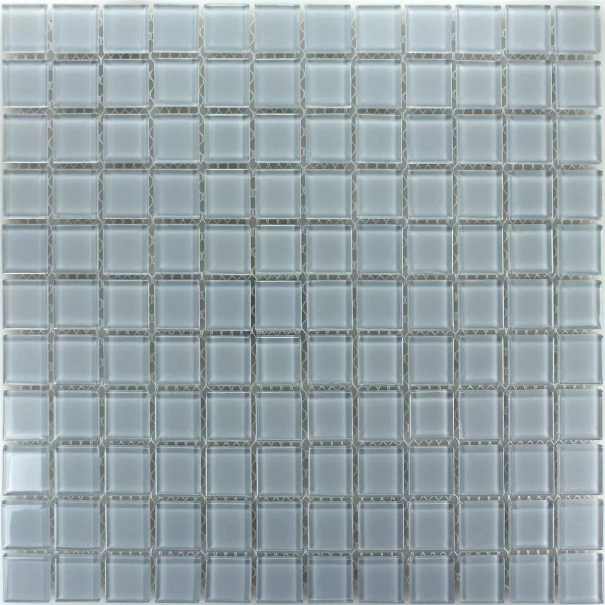 Glass Mosaikk Fliser 25x25x4mm Grå Uni