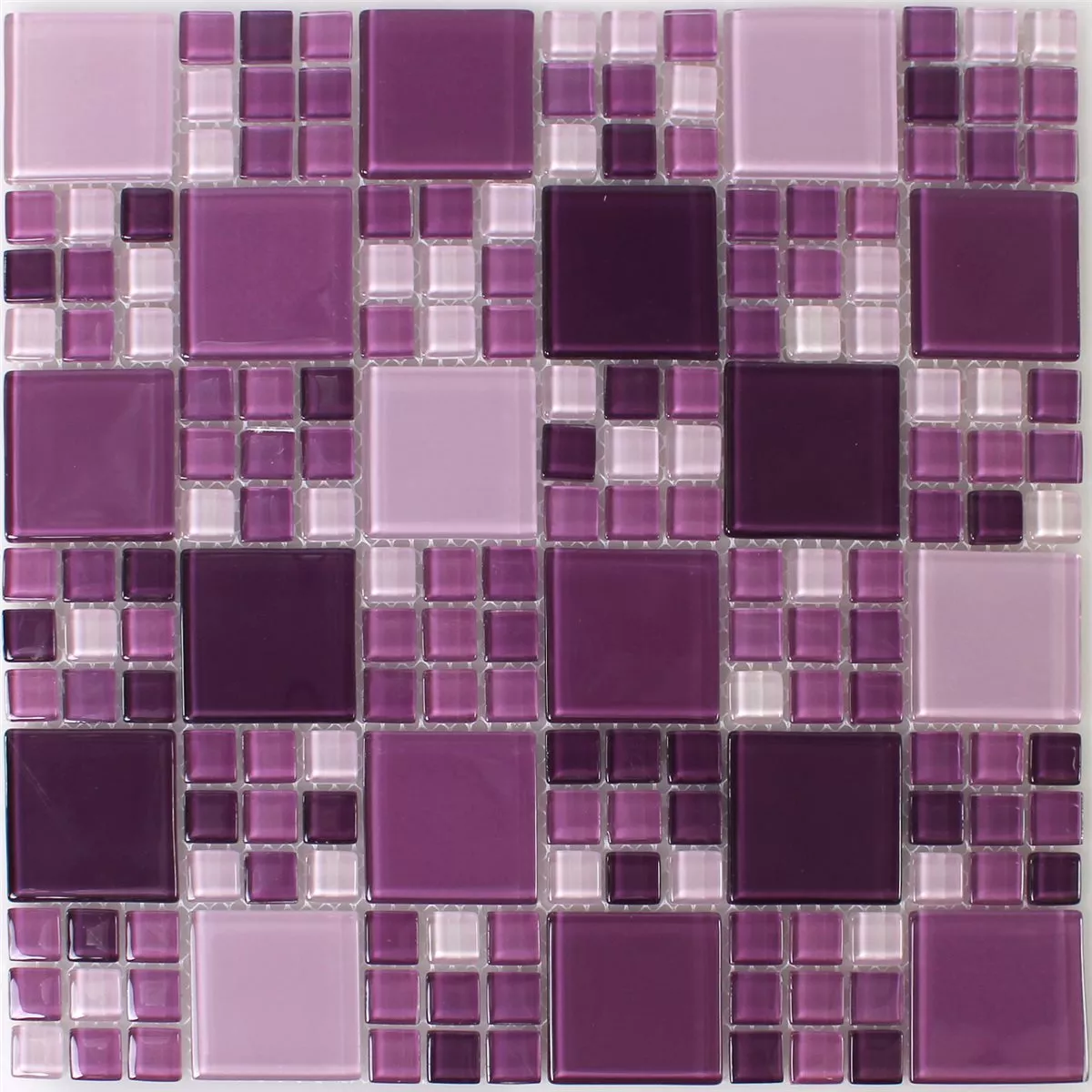 Mønster fra Glass Mosaikk Fliser Purple Mix