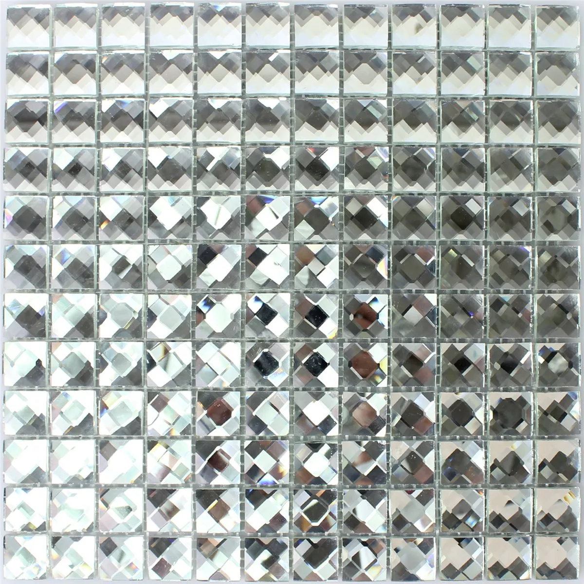 Glass Mosaikk Fliser Brilliant Hvit