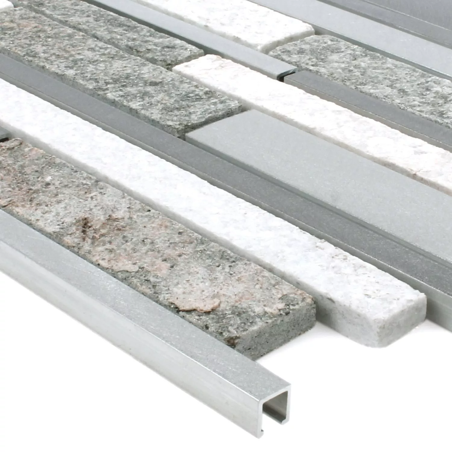 Mosaikkfliser Wolga Kvartsitt Aluminium Mix Mosaikkfliser Wolga Kvartsitt Aluminium Mix