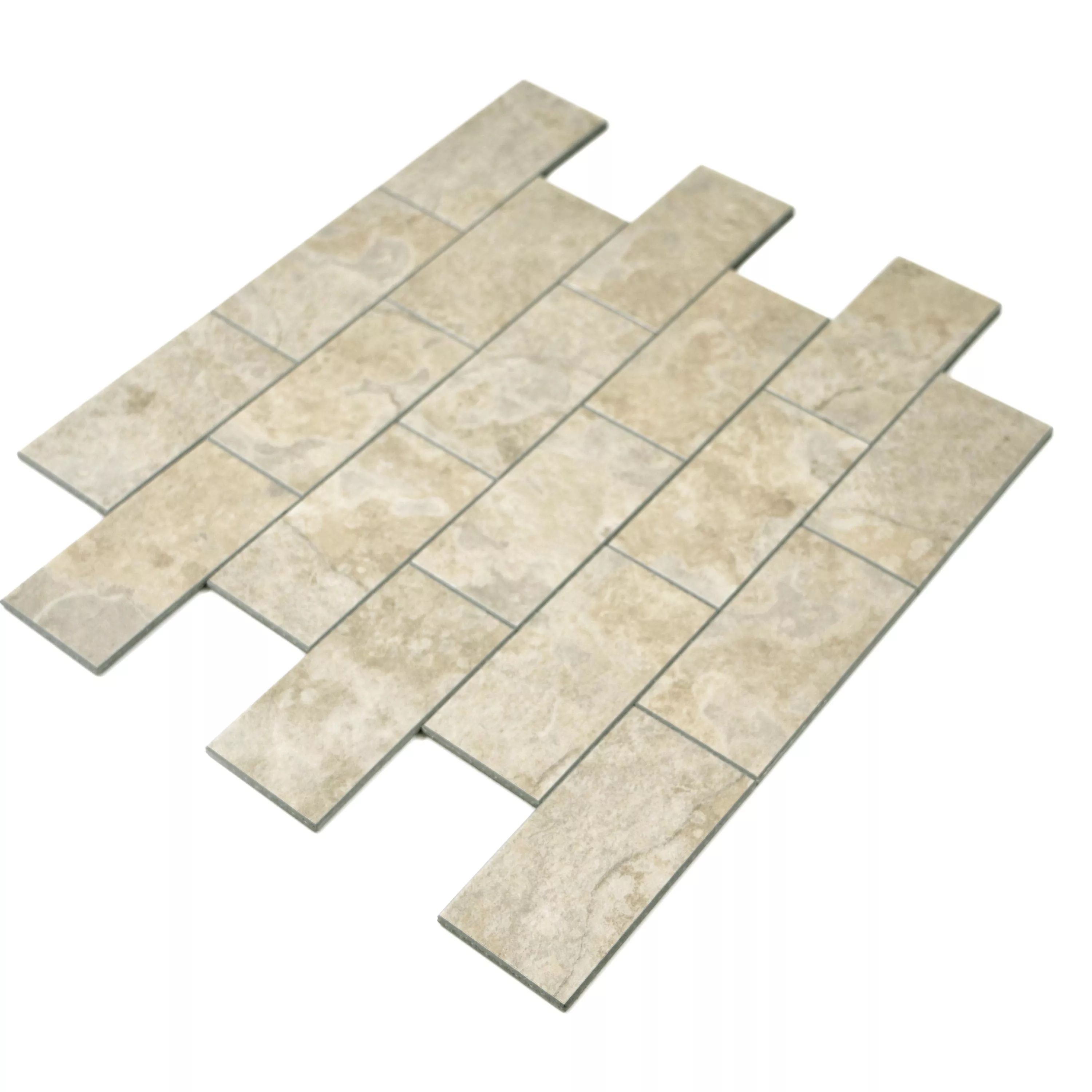 Vinyl Mosaikkfliser Freeport Stein Utseende Selvklebende Beige