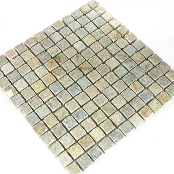 Mønster fra Mosaikkfliser Kvartsitt Naturstein Beige Mix