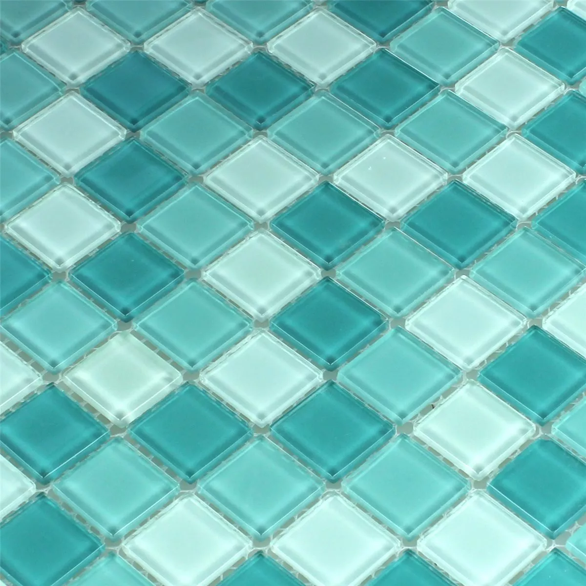 Glass Mosaikk Fliser Grønn Mix 25x25x4mm