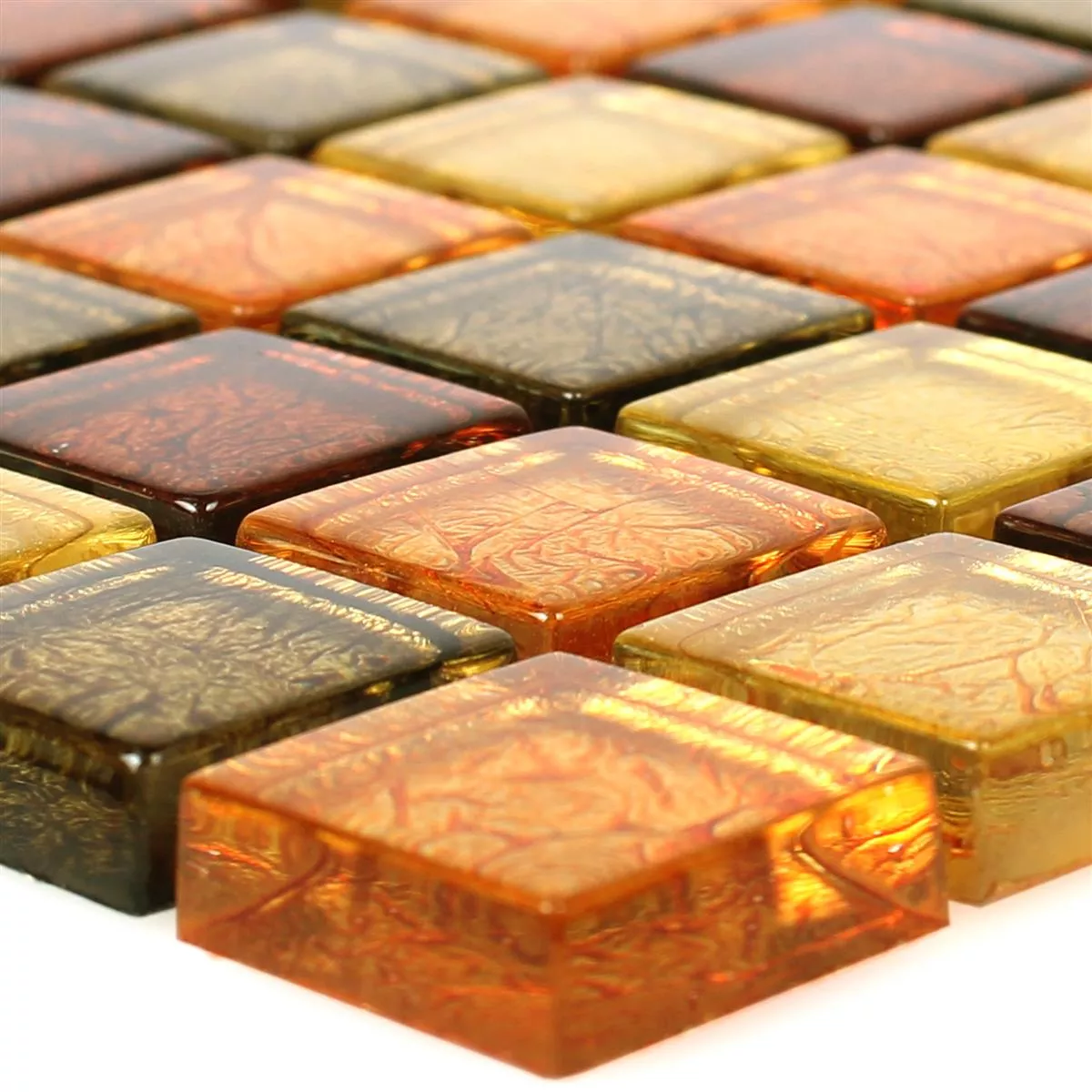 Glass Mosaikk Fliser Curlew Gul Oransje 23