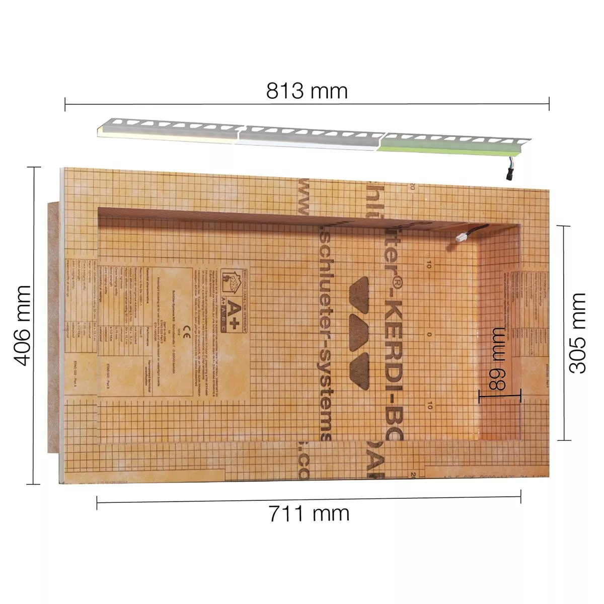 Schlüter Kerdi Board NLT nisjesett LED-belysning