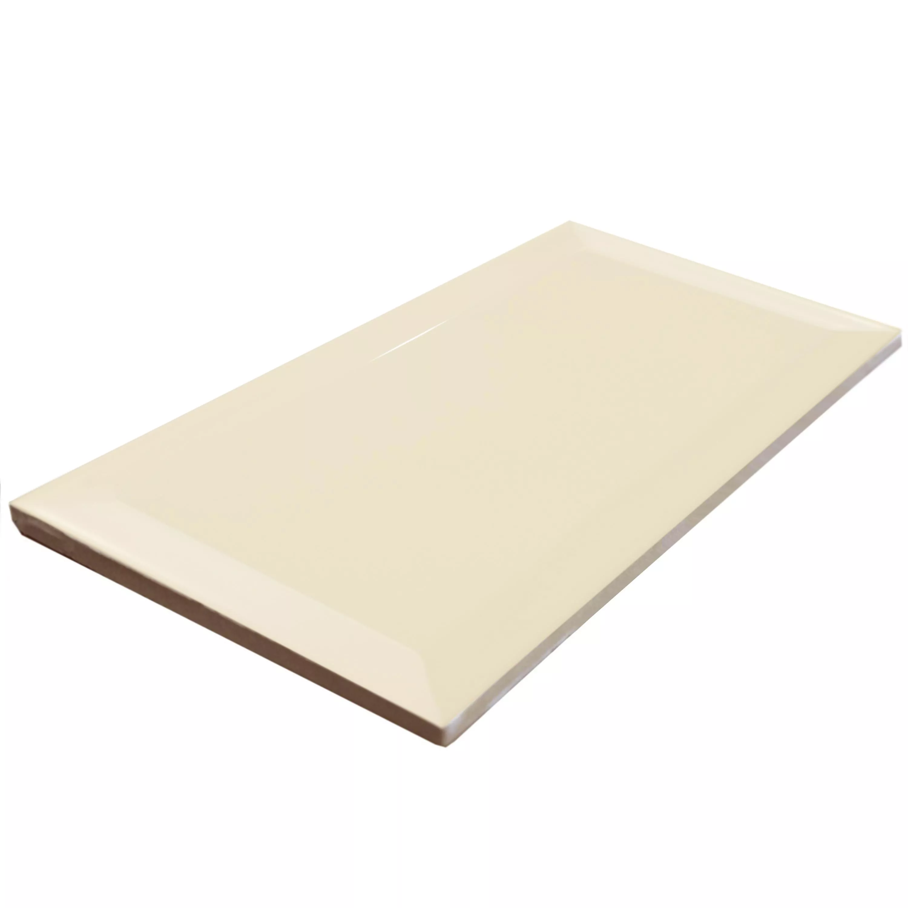 Metro Veggfliser Brasilia Fasett 7,5x15x0,7cm Crema