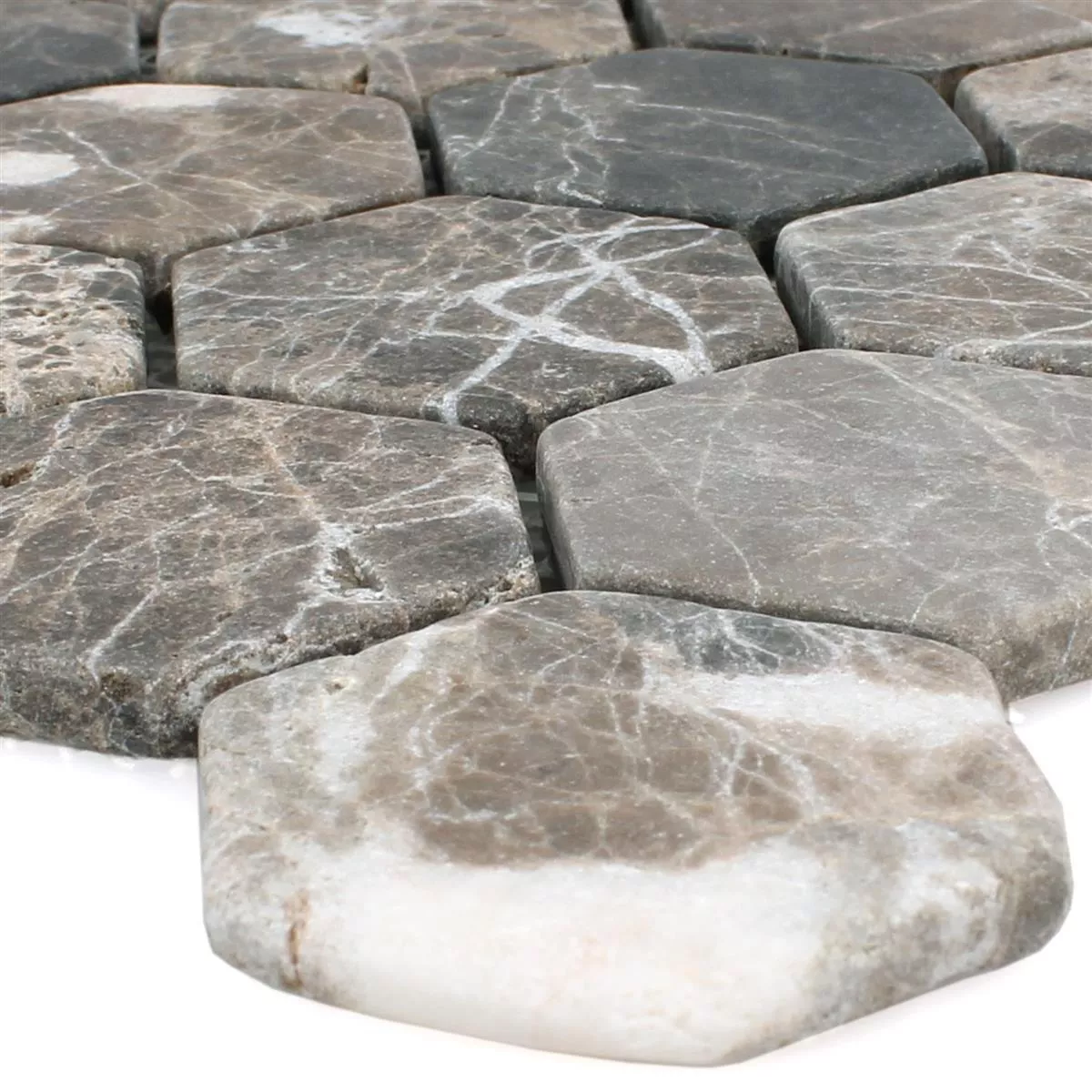 Mosaikkfliser Marmor Tarsus Sekskant Emprador Mosaikkfliser Marmor Tarsus Sekskant Emprador