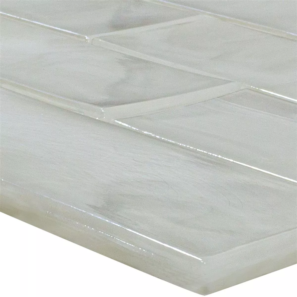 Glass Mosaikk Fliser Andalucia Brick Hvit Glass Mosaikk Fliser Andalucia Brick Hvit