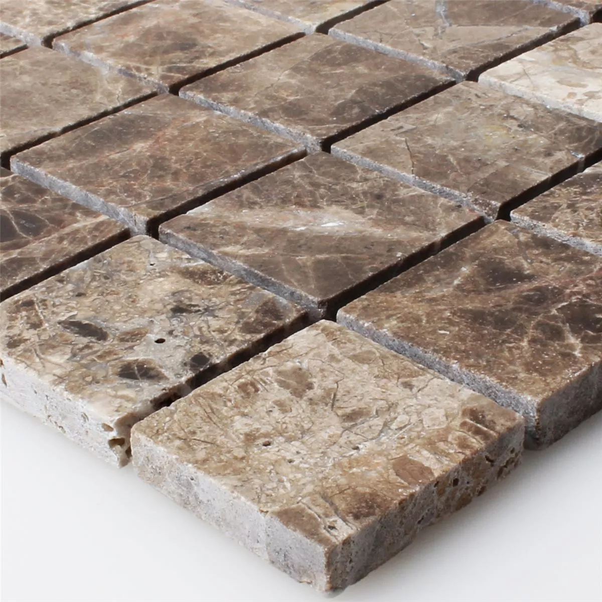 Mosaikkfliser Marmor Emprador Brun 32x32mm Mosaikkfliser Marmor Emprador Brun 32x32mm