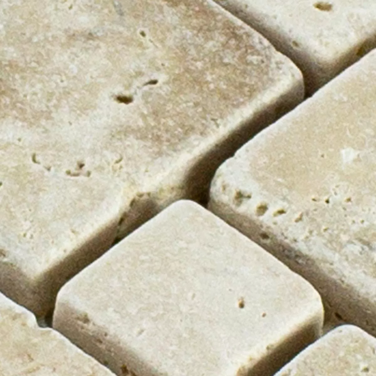 Mønster fra Naturstein Travertin Mosaikkfliser LaGrange Beige