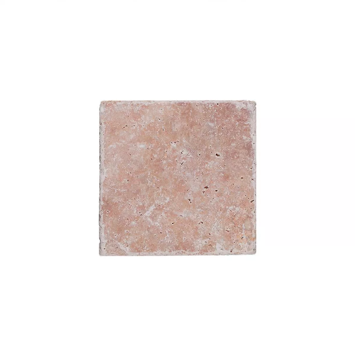 Mønster Naturstein Fliser Travertin Usantos Rosso 10x10cm