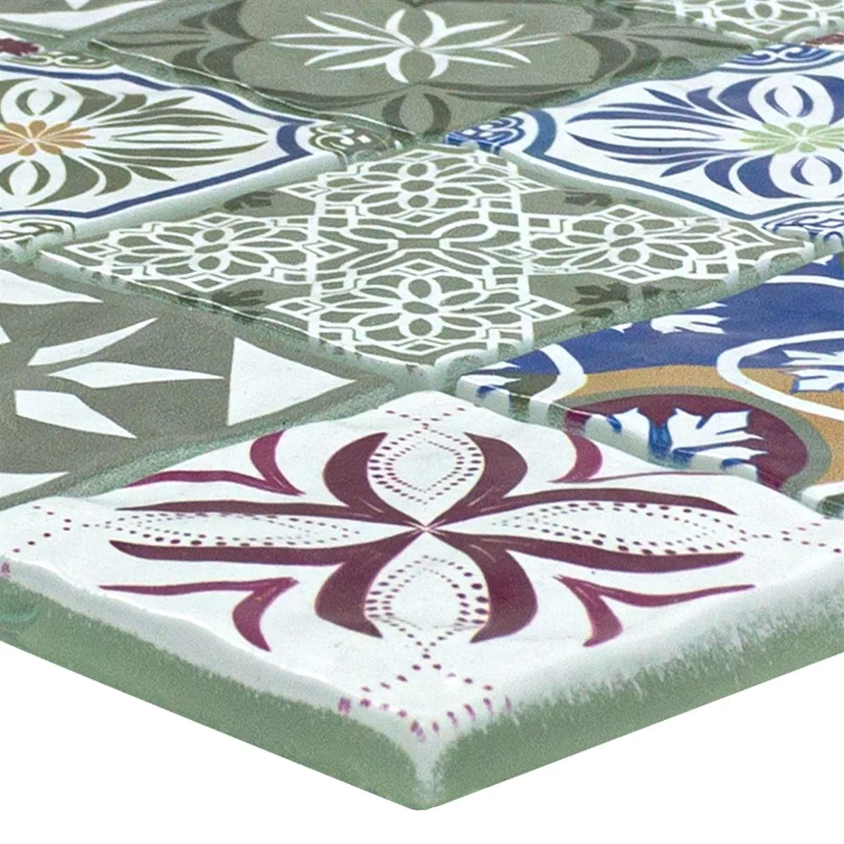 Glass Mosaikk Fliser Magnolia Ornament Farget Glass Mosaikk Fliser Magnolia Ornament Farget