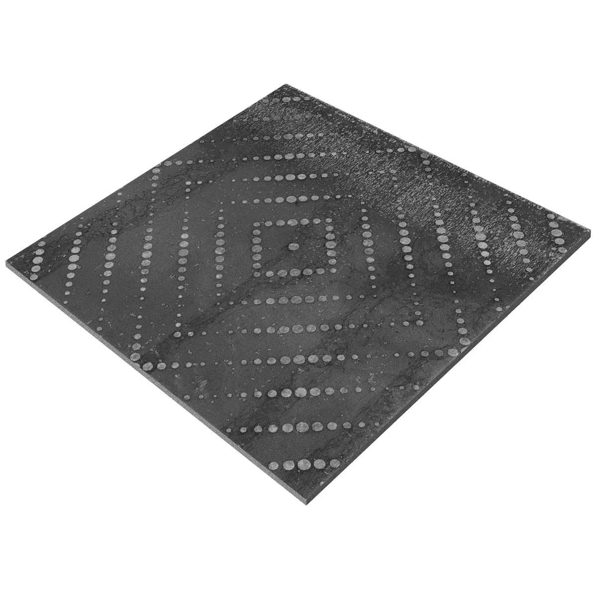 Gulvfliser Chicago Metall Utseende Antrasitt R9 - 18,5x18,5cm Pattern 3