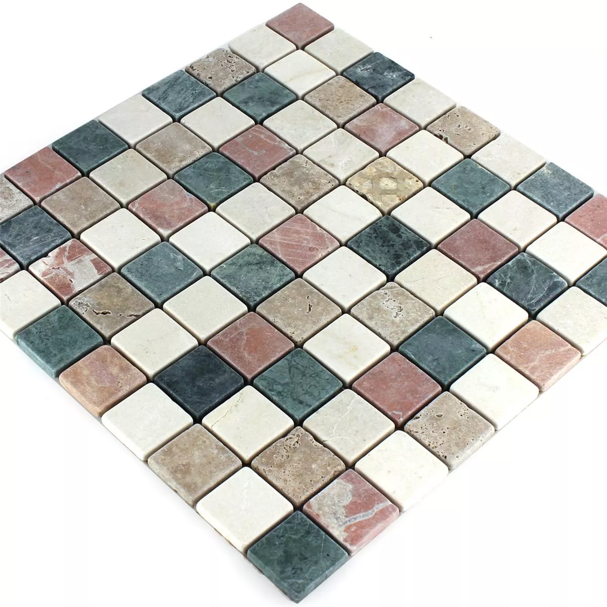 Mosaikkfliser Marmor Naturstein Cotto Beige Grønn Noce