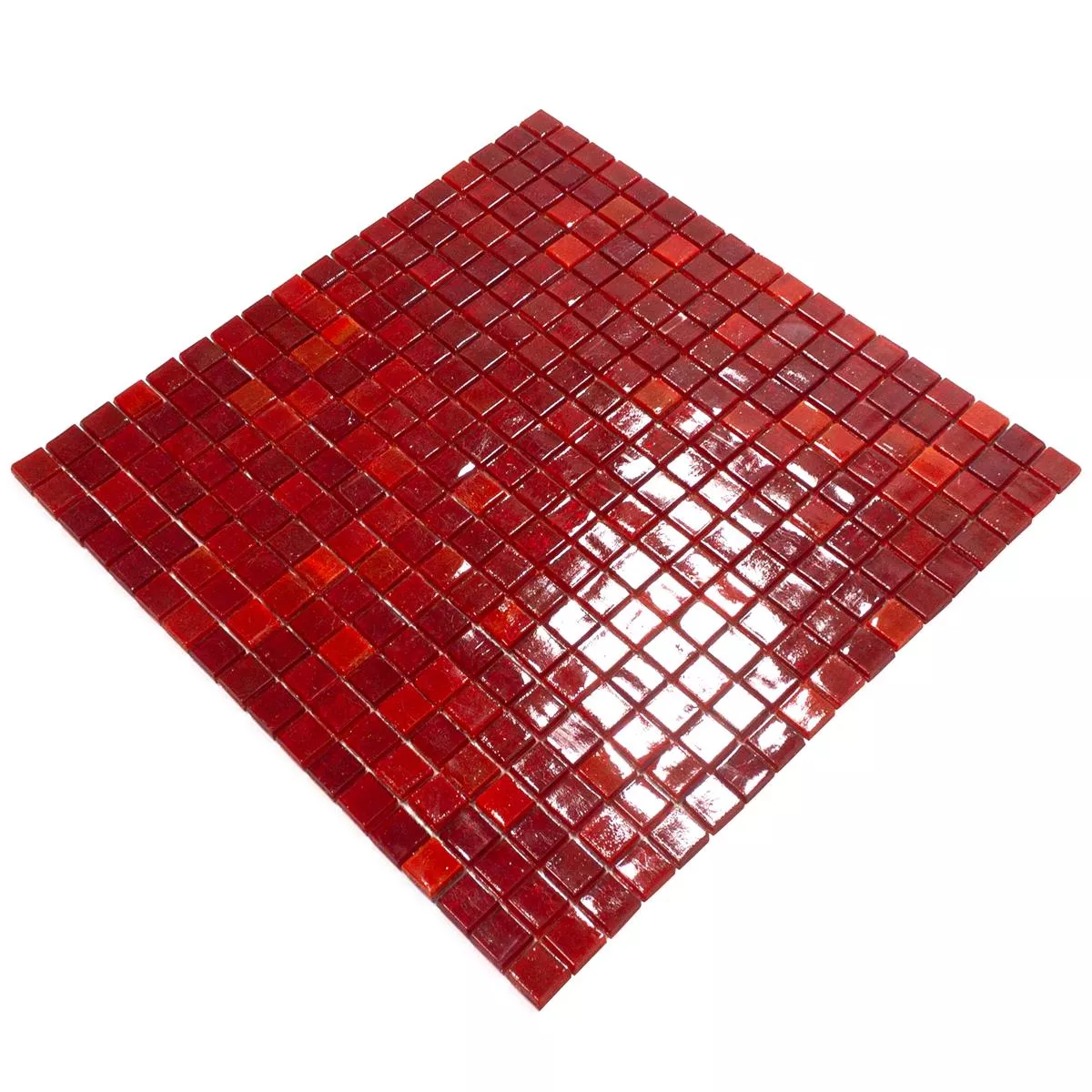 Glass Mosaikk Fliser Vera Rød Mix