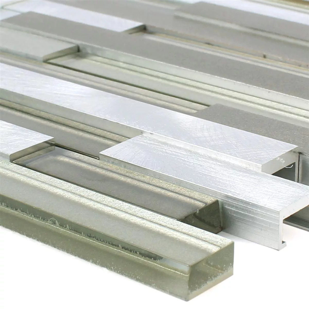 Mosaikkfliser Glass Metall Margariti Brun Sølv Mosaikkfliser Glass Metall Margariti Brun Sølv