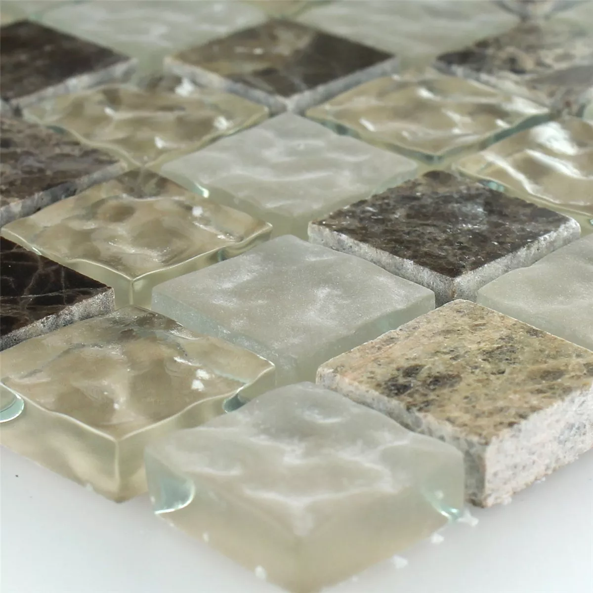 Mosaikkfliser Glass Marmor Quebeck Brun Q23