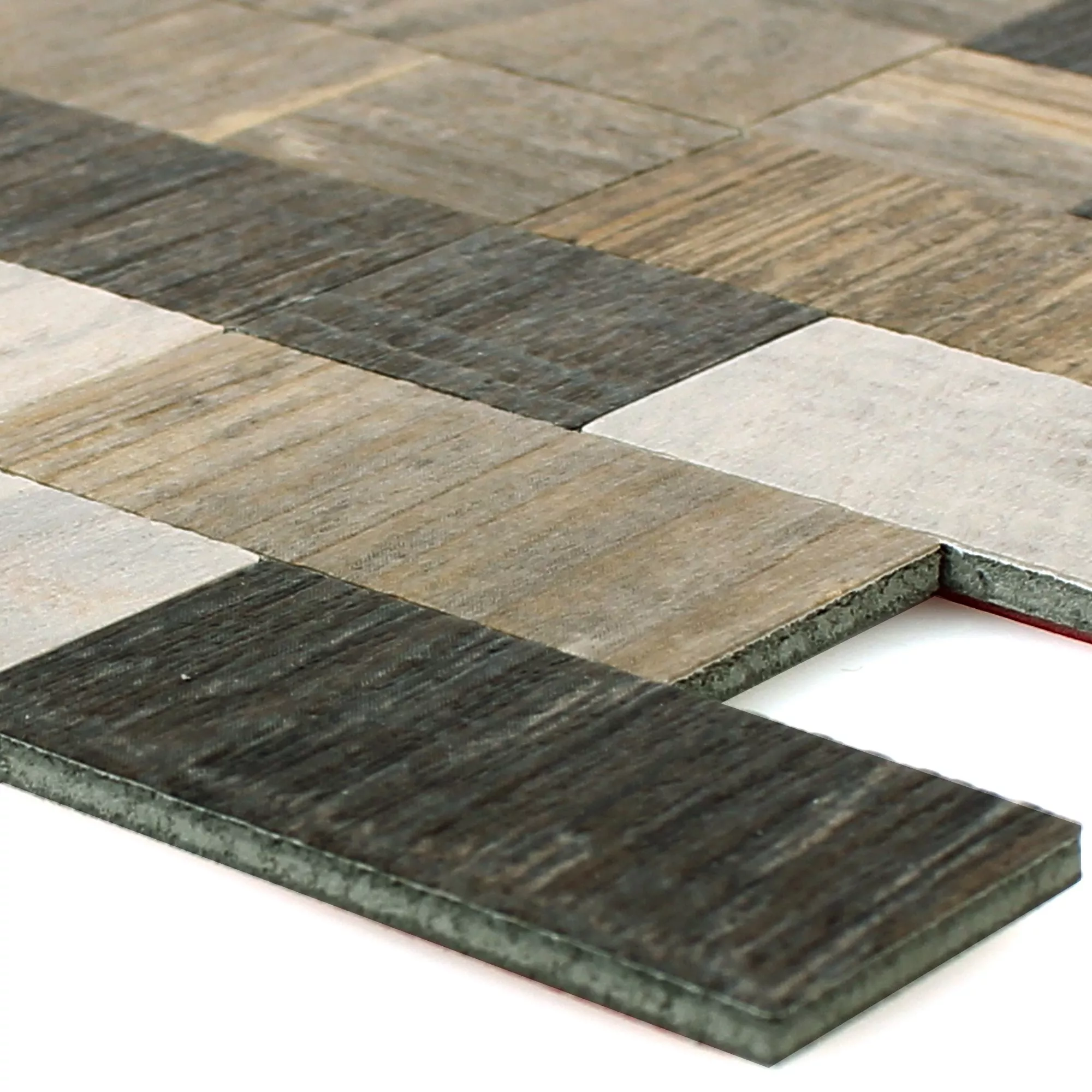 Mosaikkfliser Selvklebende Tre Utseende Arkansas Brun Beige