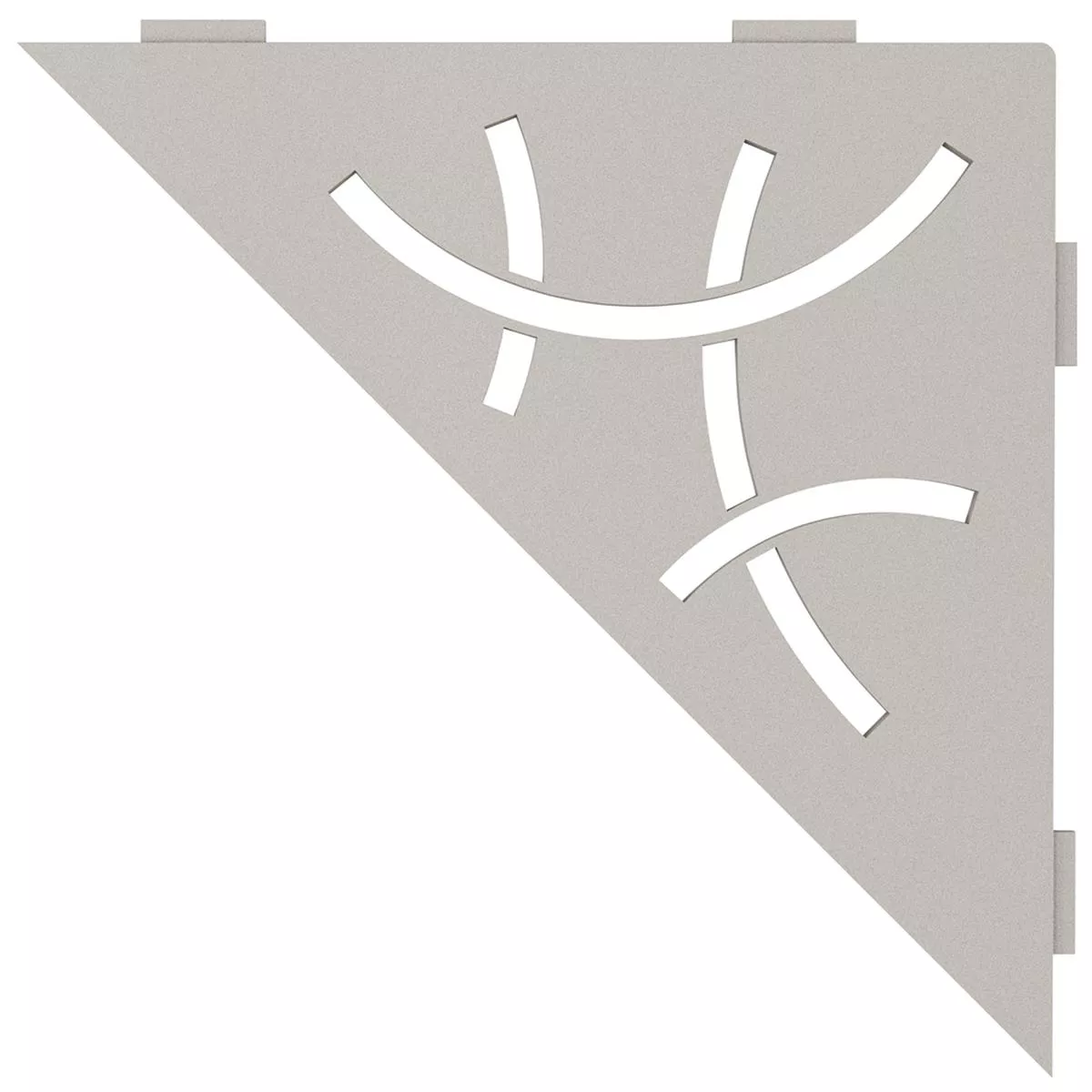 Schlüter vegghylle trekant 21x21cm kurve beige grå