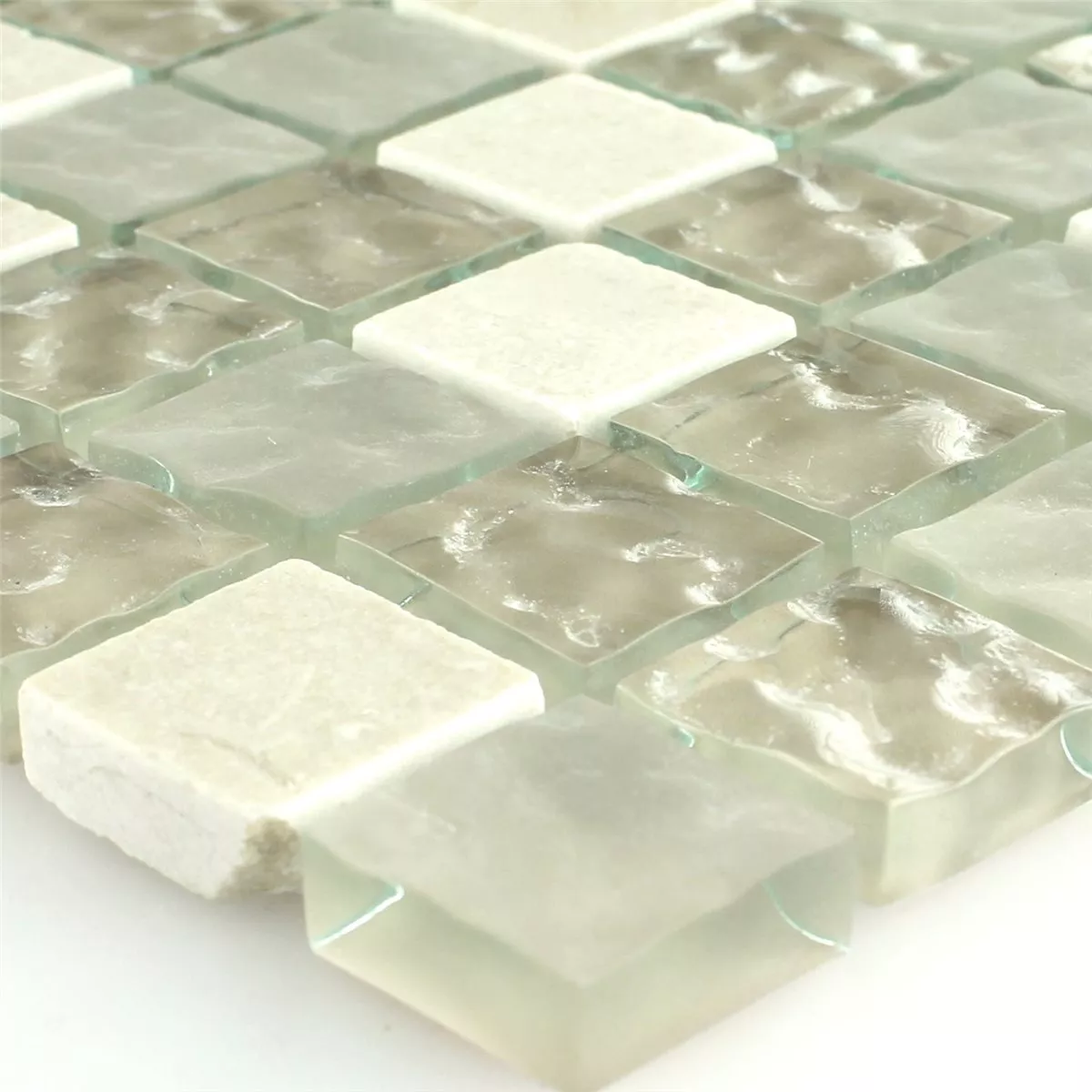 Mosaikkfliser Glass Marmor Barbuda Krem