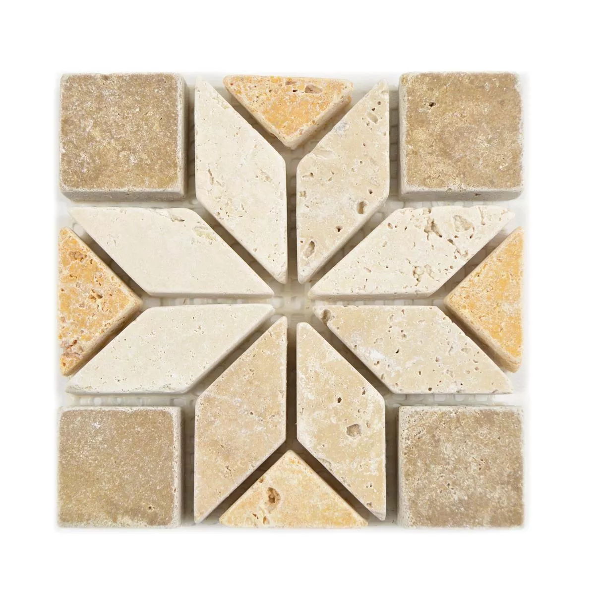 Naturstein Rosone Drexel Brun Beige Gull 10x10cm Naturstein Rosone Drexel Brun Beige Gull 10x10cm